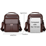WEIXIER D244 Men Shoulder Bag Large Capacity Business Retro Messenger Bag, D244 Black, D244 Brown