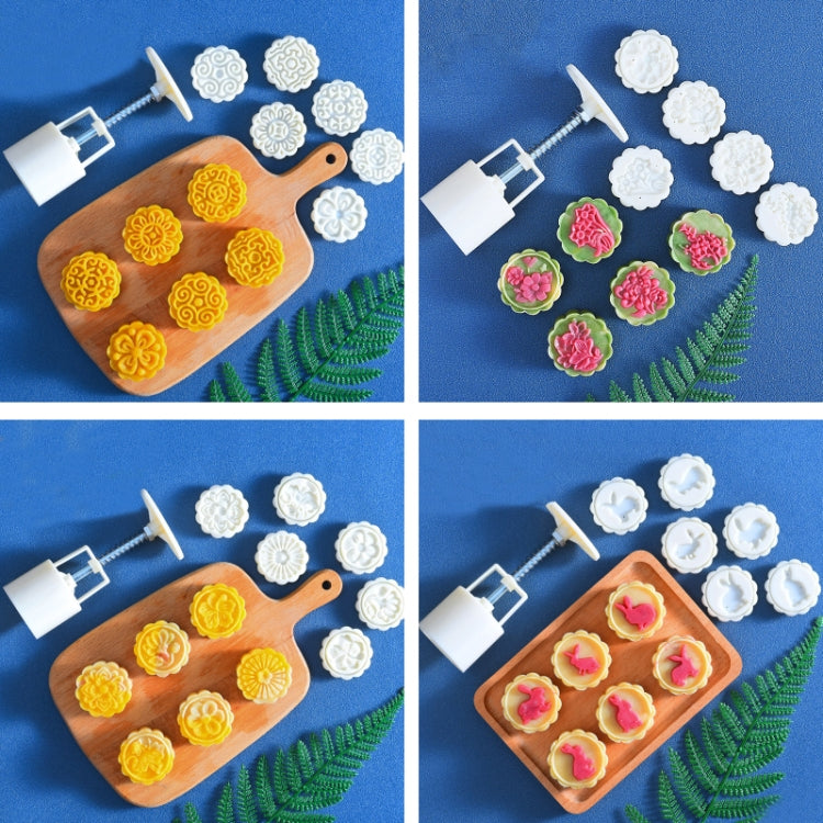 2 PCS Moon Festival Round Hand-Pressed Pastry Mold Baking Tools, Model:, 10, 24, 25, 26, 28, 29, 30, 31, 33, 35, 36, 37, 41, 42, 21