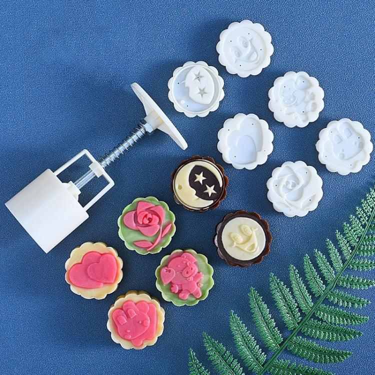 2 PCS Moon Festival Round Hand-Pressed Pastry Mold Baking Tools, Model:, 10, 24, 25, 26, 28, 29, 30, 31, 33, 35, 36, 37, 41, 42, 21 21