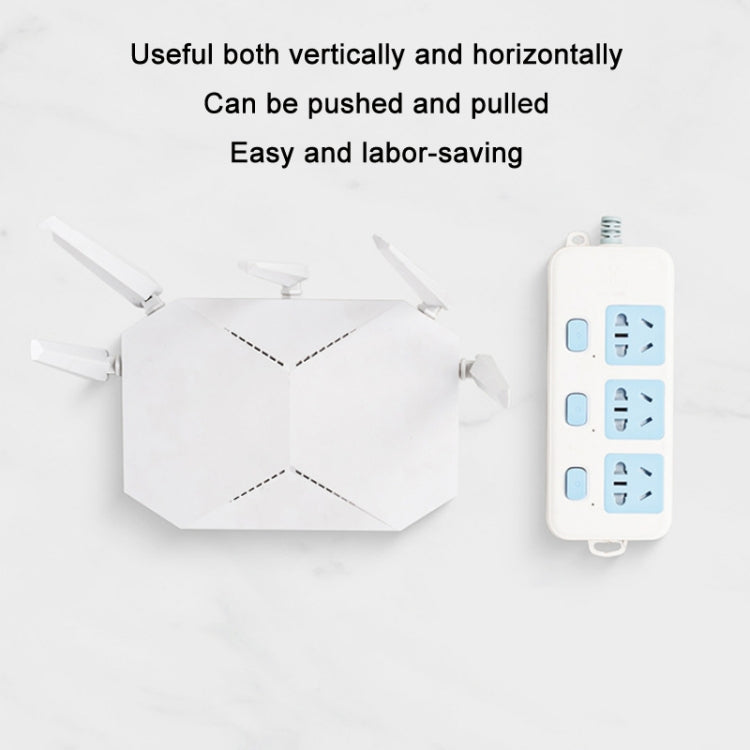 10pcs Traceless Wall Hanging Multifunction Plug-in Rack, Specification: Double, Single, Double