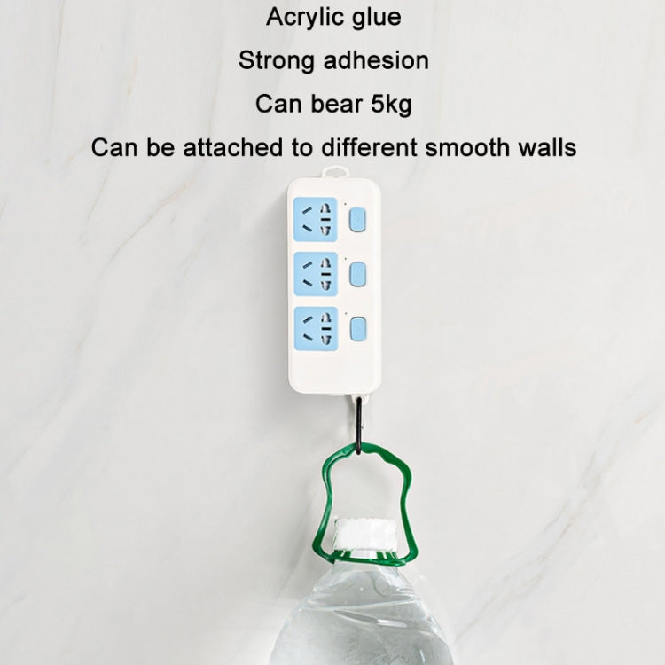 10pcs Traceless Wall Hanging Multifunction Plug-in Rack, Specification: Double, Single, Double