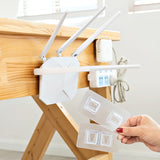 10pcs Traceless Wall Hanging Multifunction Plug-in Rack, Specification: Double, Single, Double