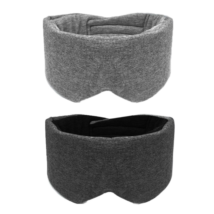 Oversized Cotton Breathable Blackout Sleep Eye Mask, Gray, Black