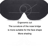 Three-Dimensional Breathable Hollow Sleep Shading Eye Mask, Black, Gray, Champagne Color, Color Matching