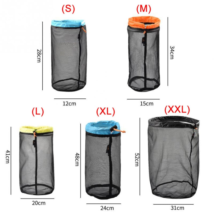 LUCKSTONE WSD2005020 Lightweight Mesh Organizing Storage Bag, Size:, S (Gray Blue), M (Gray Orange), L (Gray Green), XL (Gray Blue), XXL (Gray Black), S (Black Blue), M (Black Orange), L (Black Green), XL (Black Blue), XXL (Black Black)                ...