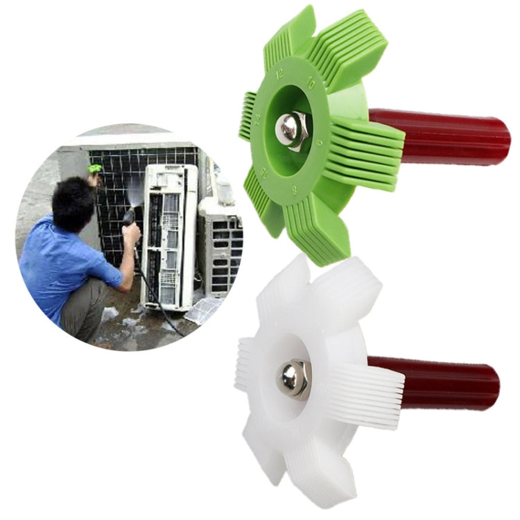 2 PCS Air Conditioner Blade Condenser Cleaning Fin Comb Brush, Green, White