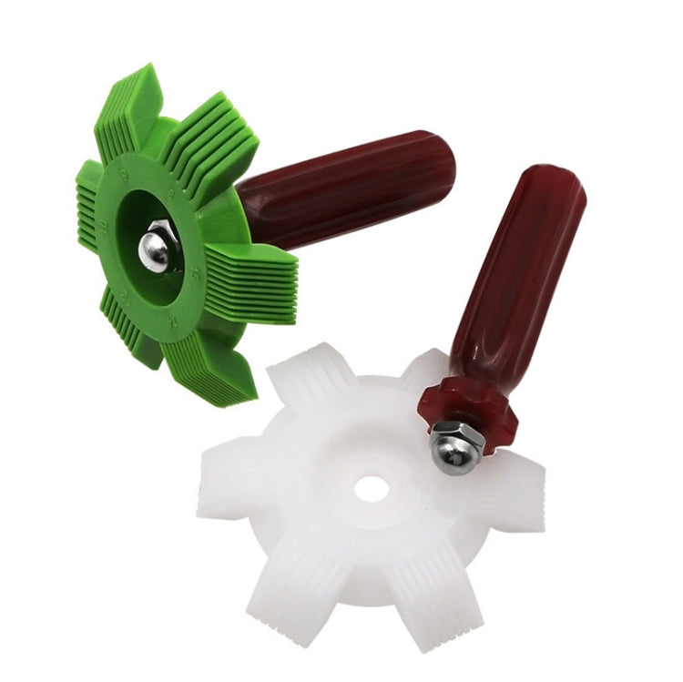 2 PCS Air Conditioner Blade Condenser Cleaning Fin Comb Brush, Green, White
