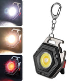 E-SMARTER W5131 Mini Keychain Strong Light Portable Flashlight, Specification:, Black, Tarnish, Black+Tripod, Tarnish+Tripod