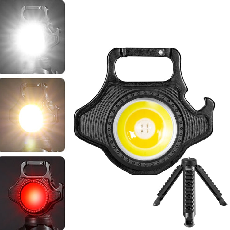 E-SMARTER W5133 Mini Keychain Strong Light Portable Flashlight, Specification:, Black, Black+Tripod