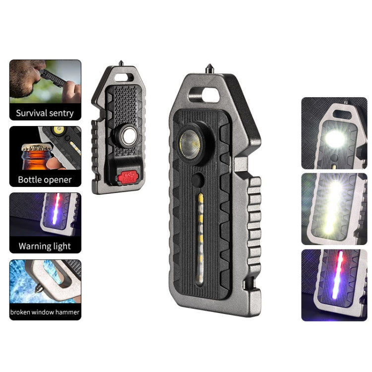 E-SMARTER W5136 Mini Keychain Strong Light Portable Flashlight, W5136 Black, W5136 Tarnish