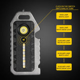 E-SMARTER W5136 Mini Keychain Strong Light Portable Flashlight, W5136 Black, W5136 Tarnish