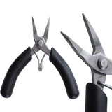 4 Inch Stainless Steel Palm Mini Electronic Pliers, Wire Cutters, Curved Nose Pliers, Needle Nose Flat Pliers, Needle Nose Round Pliers