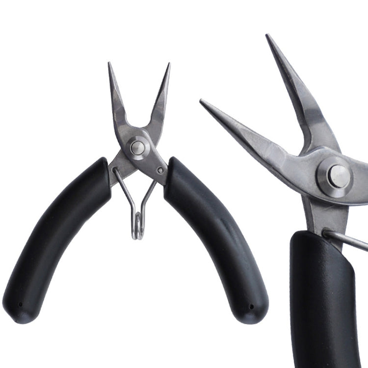 4 Inch Stainless Steel Palm Mini Electronic Pliers, Wire Cutters, Curved Nose Pliers, Needle Nose Flat Pliers, Needle Nose Round Pliers