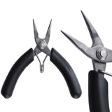 4 Inch Stainless Steel Palm Mini Electronic Pliers, Wire Cutters, Curved Nose Pliers, Needle Nose Flat Pliers, Needle Nose Round Pliers