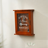 Entry Wooden Wall Hanging Key Storage Box, Spec:, Old Colors, Blue, Old with 3 Seamless Nails, Blue with 3 Seamless Nails