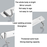 304 Stainless Steel No Punching Door Rear Coat Hook, 3 Hooks, 4 Hooks, 5 Hooks, 6 Hooks, 7 Hooks, 8 Hooks, 201 Butterfly Hook