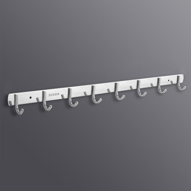 304 Stainless Steel No Punching Door Rear Coat Hook, 3 Hooks, 4 Hooks, 5 Hooks, 6 Hooks, 7 Hooks, 8 Hooks, 201 Butterfly Hook 8 Hooks