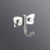 304 Stainless Steel No Punching Door Rear Coat Hook, 3 Hooks, 4 Hooks, 5 Hooks, 6 Hooks, 7 Hooks, 8 Hooks, 201 Butterfly Hook 201 Butterfly Hook