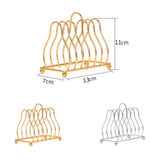 2 PCS Home Kitchen Small Bowls Dish Storage Drain Rack, Gold, Silver