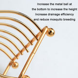 2 PCS Home Kitchen Small Bowls Dish Storage Drain Rack, Gold, Silver