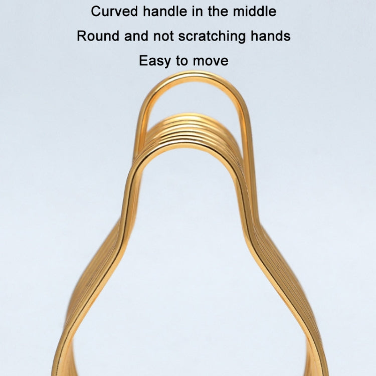 2 PCS Home Kitchen Small Bowls Dish Storage Drain Rack, Gold, Silver