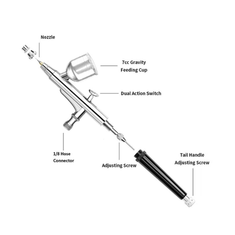 130 Coloring Spray Paint Pen Inkjet Tattoo Pen Airbrush Pen, Black Tail 0.3mm Caliber, Black Tail 0.5mm Caliber, Silver Tail 0.3mm Caliber, Silver Tail 0.5mm Caliber, Silver Tail 0.2mm Caliber