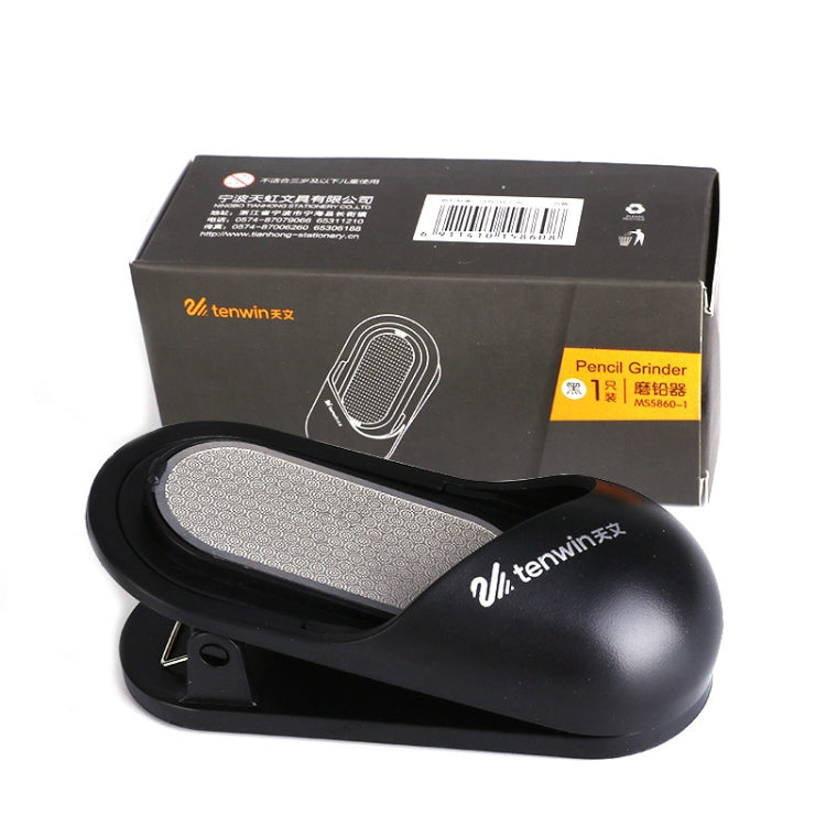 Tenwin MS5860 Spring Clip Type Pencil Grinder Can Hold Sketching Paper, Black, Grey Black