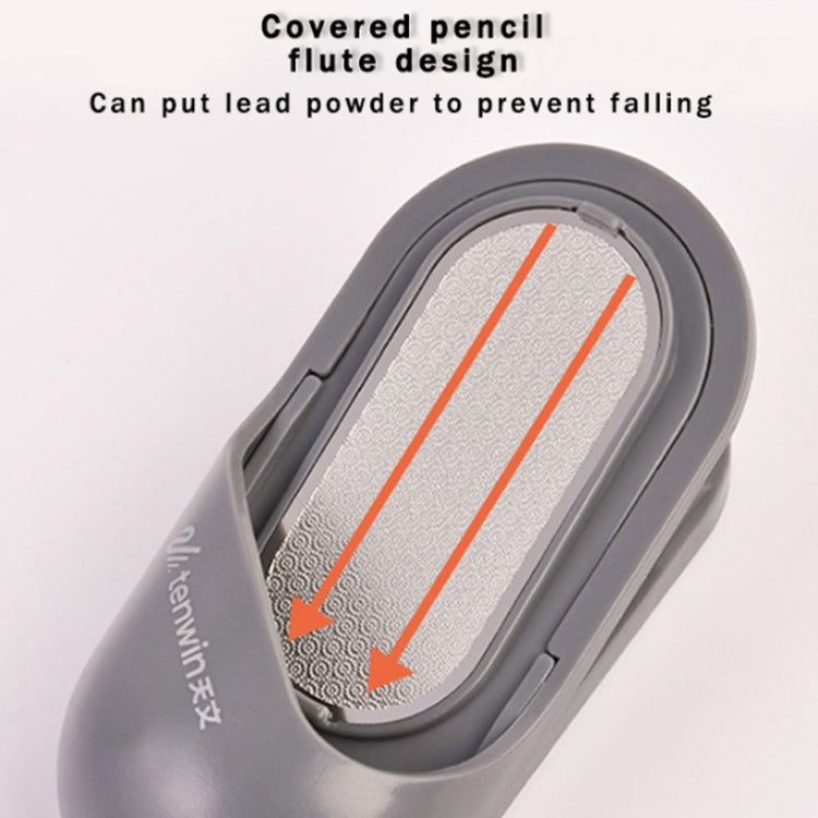 Tenwin MS5860 Spring Clip Type Pencil Grinder Can Hold Sketching Paper, Black, Grey