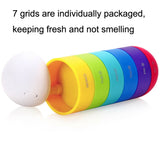 Portable Cylindrical Rotary 7 Compartments Independent Plastic Travel Pill Box, Cylindrical Pill Box