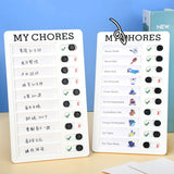 Wall Hanging Checklist Memo Boards Adjustable Checklist Board,Style: Blank Paper Card, My Chores, Without Logo, Blank Paper Card