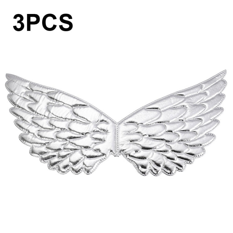 3 PCS Children Prom Dress Up Wings Elf Colorful Wings Party Costume Props, 3 PCS Light Rainbow, 3 PCS Deep Rainbow, 3 PCS Gold, 3 PCS Black, 3 PCS Red, 3 PCS Silver, 3 PCS White, 3 PCS Deep Purple, 3 PCS Fantasy Rainbow, 3 PCS Fantasy White