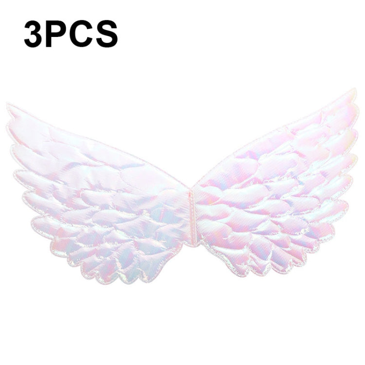 3 PCS Children Prom Dress Up Wings Elf Colorful Wings Party Costume Props, 3 PCS Light Rainbow, 3 PCS Deep Rainbow, 3 PCS Gold, 3 PCS Black, 3 PCS Red, 3 PCS Silver, 3 PCS White, 3 PCS Deep Purple, 3 PCS Fantasy Rainbow, 3 PCS Fantasy White