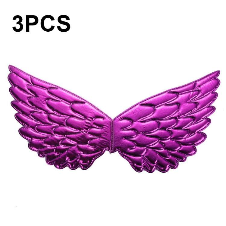 3 PCS Children Prom Dress Up Wings Elf Colorful Wings Party Costume Props, 3 PCS Light Rainbow, 3 PCS Deep Rainbow, 3 PCS Gold, 3 PCS Black, 3 PCS Red, 3 PCS Silver, 3 PCS White, 3 PCS Deep Purple, 3 PCS Fantasy Rainbow, 3 PCS Fantasy White