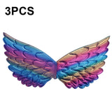 3 PCS Children Prom Dress Up Wings Elf Colorful Wings Party Costume Props, 3 PCS Light Rainbow, 3 PCS Deep Rainbow, 3 PCS Gold, 3 PCS Black, 3 PCS Red, 3 PCS Silver, 3 PCS White, 3 PCS Deep Purple, 3 PCS Fantasy Rainbow, 3 PCS Fantasy White
