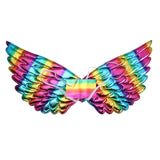 3 PCS Children Prom Dress Up Wings Elf Colorful Wings Party Costume Props, 3 PCS Light Rainbow, 3 PCS Deep Rainbow, 3 PCS Gold, 3 PCS Black, 3 PCS Red, 3 PCS Silver, 3 PCS White, 3 PCS Deep Purple, 3 PCS Fantasy Rainbow, 3 PCS Fantasy White