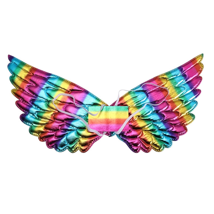 3 PCS Children Prom Dress Up Wings Elf Colorful Wings Party Costume Props, 3 PCS Light Rainbow, 3 PCS Deep Rainbow, 3 PCS Gold, 3 PCS Black, 3 PCS Red, 3 PCS Silver, 3 PCS White, 3 PCS Deep Purple, 3 PCS Fantasy Rainbow, 3 PCS Fantasy White
