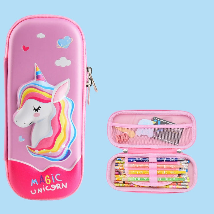 Uime EVA 3D Multi-compartment Pencil Case Stationery Box Children School Supplies, Astronaut, Rocket, Purple Pony, Rabbit, Elf Unicorn, Green Dinosaur, Red Dinosaur, Rainbow Unicorn, Big Head Unicorn, Kitten, Little Fox, Mermaid, Blue Whale, Blue Dinos... Rainbow Unicorn