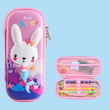 Uime EVA 3D Multi-compartment Pencil Case Stationery Box Children School Supplies, Astronaut, Rocket, Purple Pony, Rabbit, Elf Unicorn, Green Dinosaur, Red Dinosaur, Rainbow Unicorn, Big Head Unicorn, Kitten, Little Fox, Mermaid, Blue Whale, Blue Dinos... Mermaid