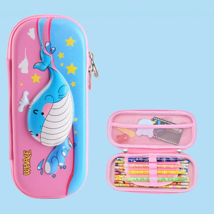 Uime EVA 3D Multi-compartment Pencil Case Stationery Box Children School Supplies, Astronaut, Rocket, Purple Pony, Rabbit, Elf Unicorn, Green Dinosaur, Red Dinosaur, Rainbow Unicorn, Big Head Unicorn, Kitten, Little Fox, Mermaid, Blue Whale, Blue Dinos... Blue Whale
