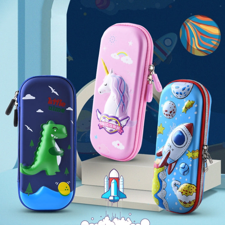 Uime EVA 3D Multi-compartment Pencil Case Stationery Box Children School Supplies, Astronaut, Rocket, Purple Pony, Rabbit, Elf Unicorn, Green Dinosaur, Red Dinosaur, Rainbow Unicorn, Big Head Unicorn, Kitten, Little Fox, Mermaid, Blue Whale, Blue Dinos...