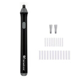Tenwin 8302 Adjustable Electric Eraser With Rubber Refills For Sketch Drawing Erasing, Black, White, Grey Black