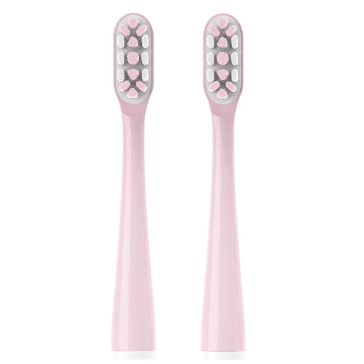 2 PCS Achor Free Tufting Electric Toothbrush Head for Usmile, White, Pink Pink