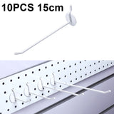 10 PCS Jewelry Accessories Display Orifice Plate Spray Hook, Length:, 5cm, 10cm, 15cm, 20cm 15cm White