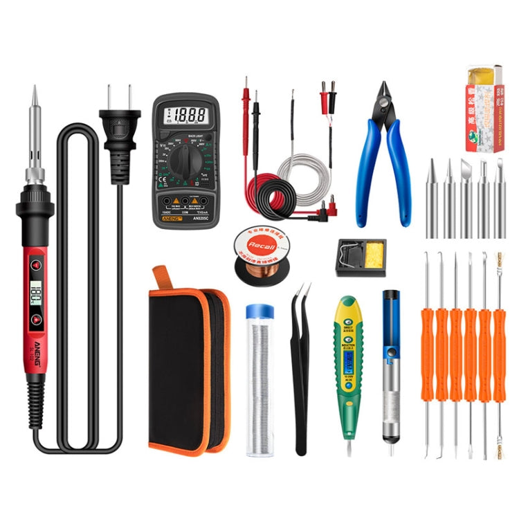 Household Constant Temperature Soldering Iron Set 60W Internal Heat Welding Tool Kit, ANENG SL101 24pcs/set Rotary Thermostat, 24pcs/set US Plug, 24pcs/set EU Plug, 25pcs/set US Plug, 25pcs/set EU Plug 24pcs set US Plug US Plug