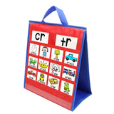 Children Educational Early Education Foldable Desktop Teaching Pocket Chart, Pocket Chart