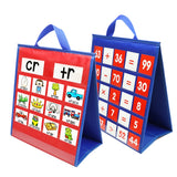 Children Educational Early Education Foldable Desktop Teaching Pocket Chart, Pocket Chart