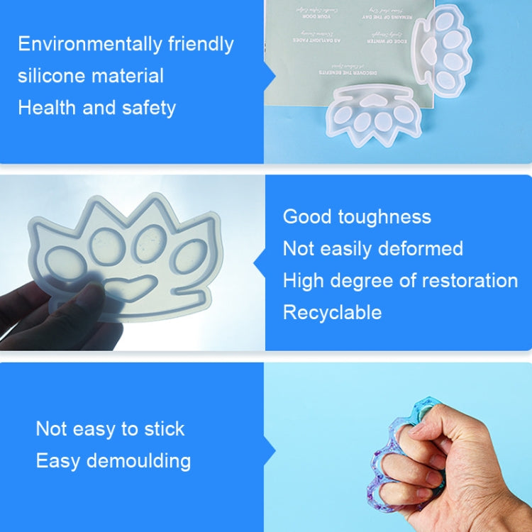 D650 DIY Drop Mold Defense Finger Tiger Silicone Mold, 2 PCS D650 01, 2 PCS D650 02