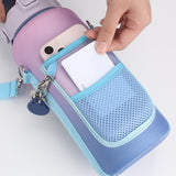 2L Gradient Color Water Bottle Cover Case Sleeve with Strap, Gradient Purple, Gradient Orange