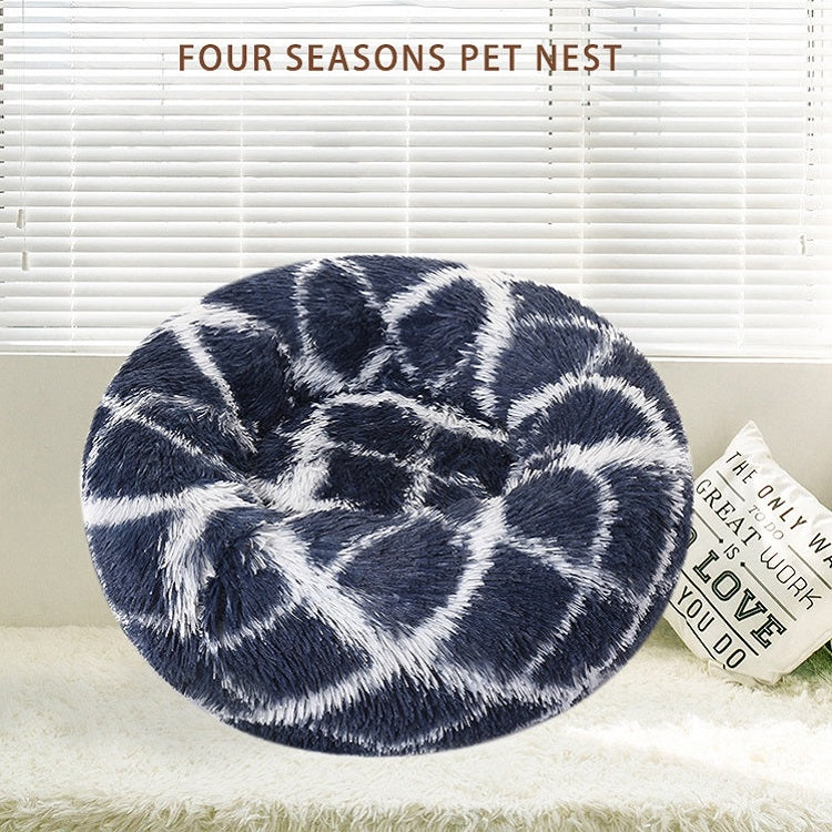 Long-haired Round Pet Kennel Warm Pet Bed, 40cm, 50cm, 60cm