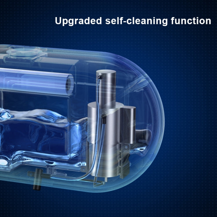 W2 Wall-mounted USB Charging Automatic Foam Soap Dispenser With Time Temperature Display, White, Black